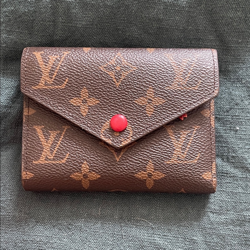Monogram Canvas Small Wallet with Red Interior & Snap